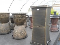 Vintage Planter & Tall Square Planter 43ltr,  Decorative Pots from Dunwiley Nurseries & Garden Centre, Stranorlar, Co.Donegal